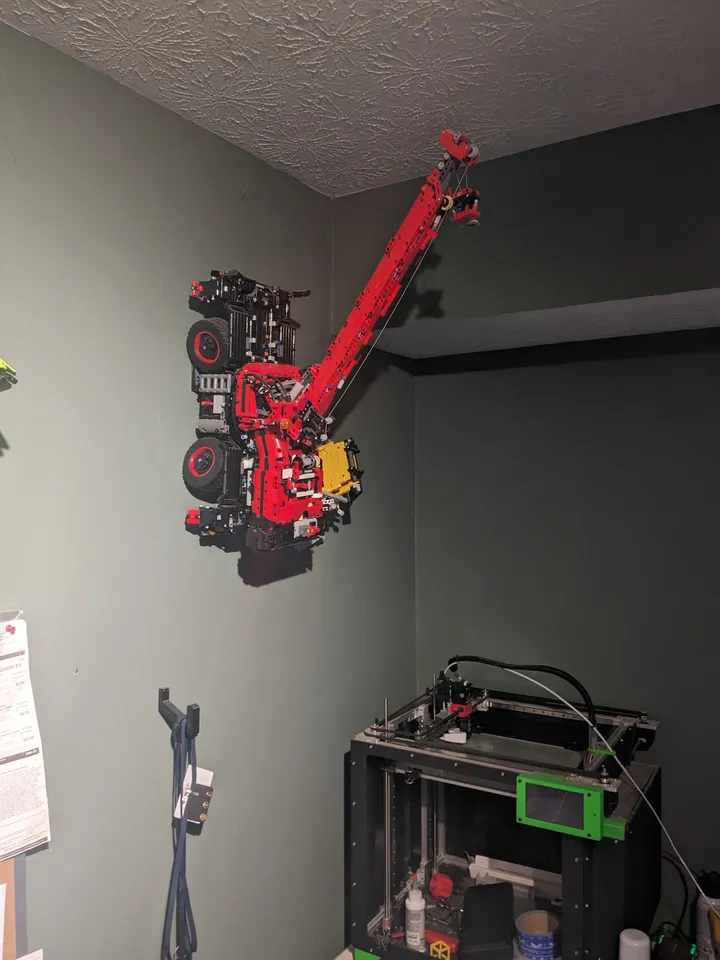 Wall Hook for Lego Technic Rough Terrain Crane 42082 by jubs