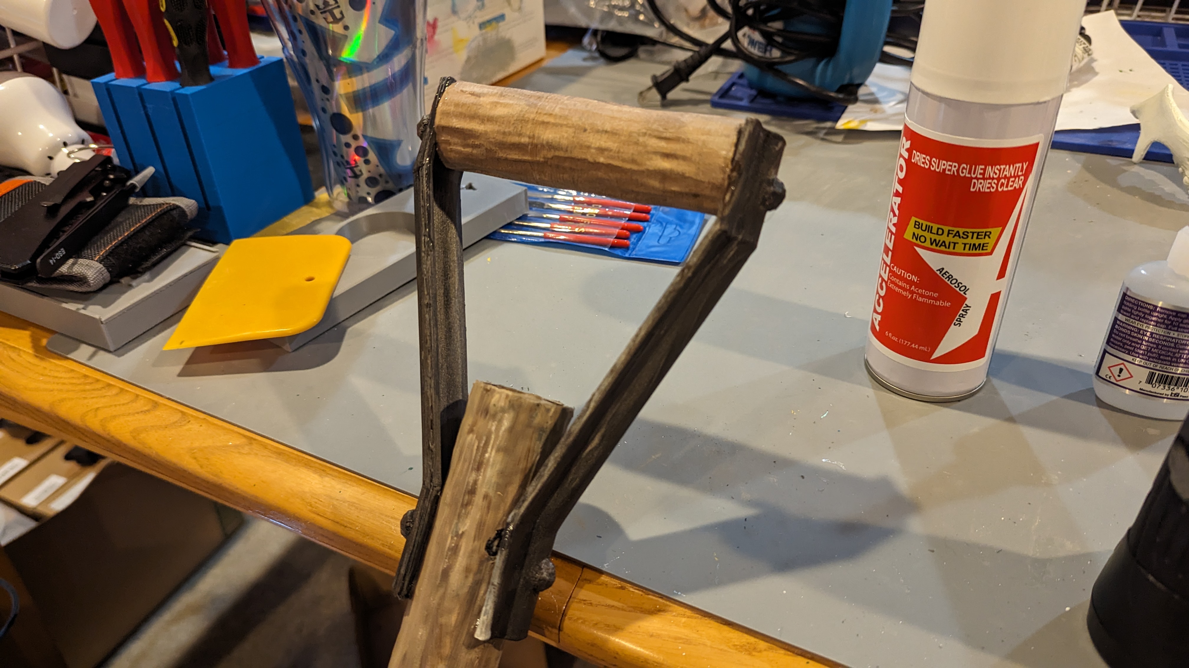 Lowes Haunted Mansion Caretaker improved shovel handle