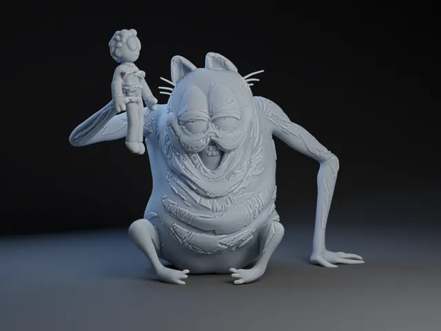 Creepy Garfield Meme