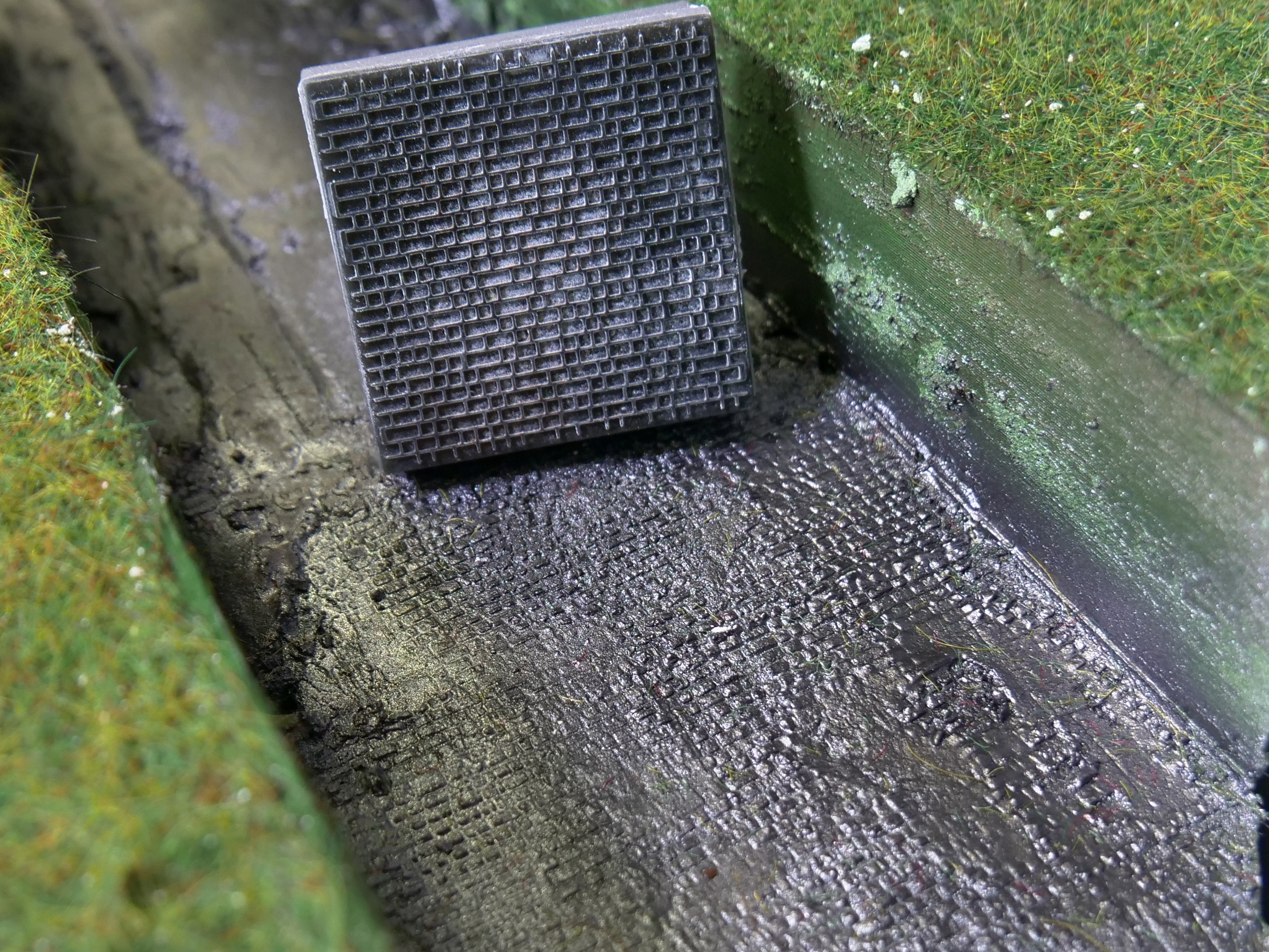 H0 road pavement stamp