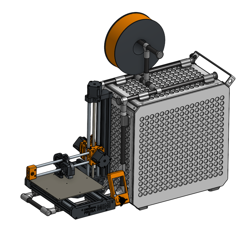 Prusa Mini mount for Qube500
