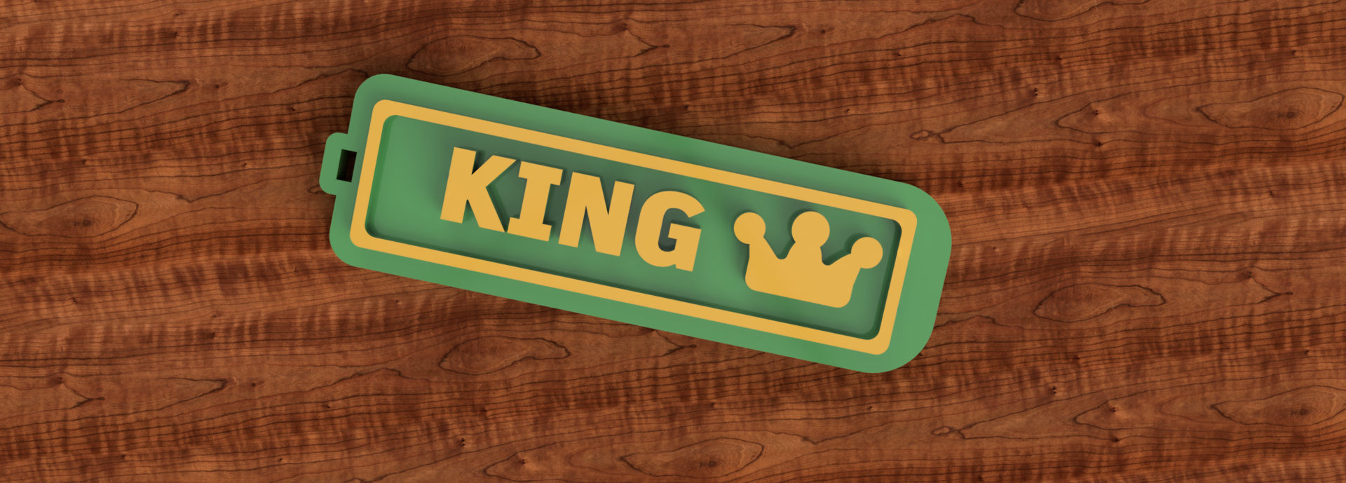"Royal Wordplay Backpack Charm: Be the King of Style!"