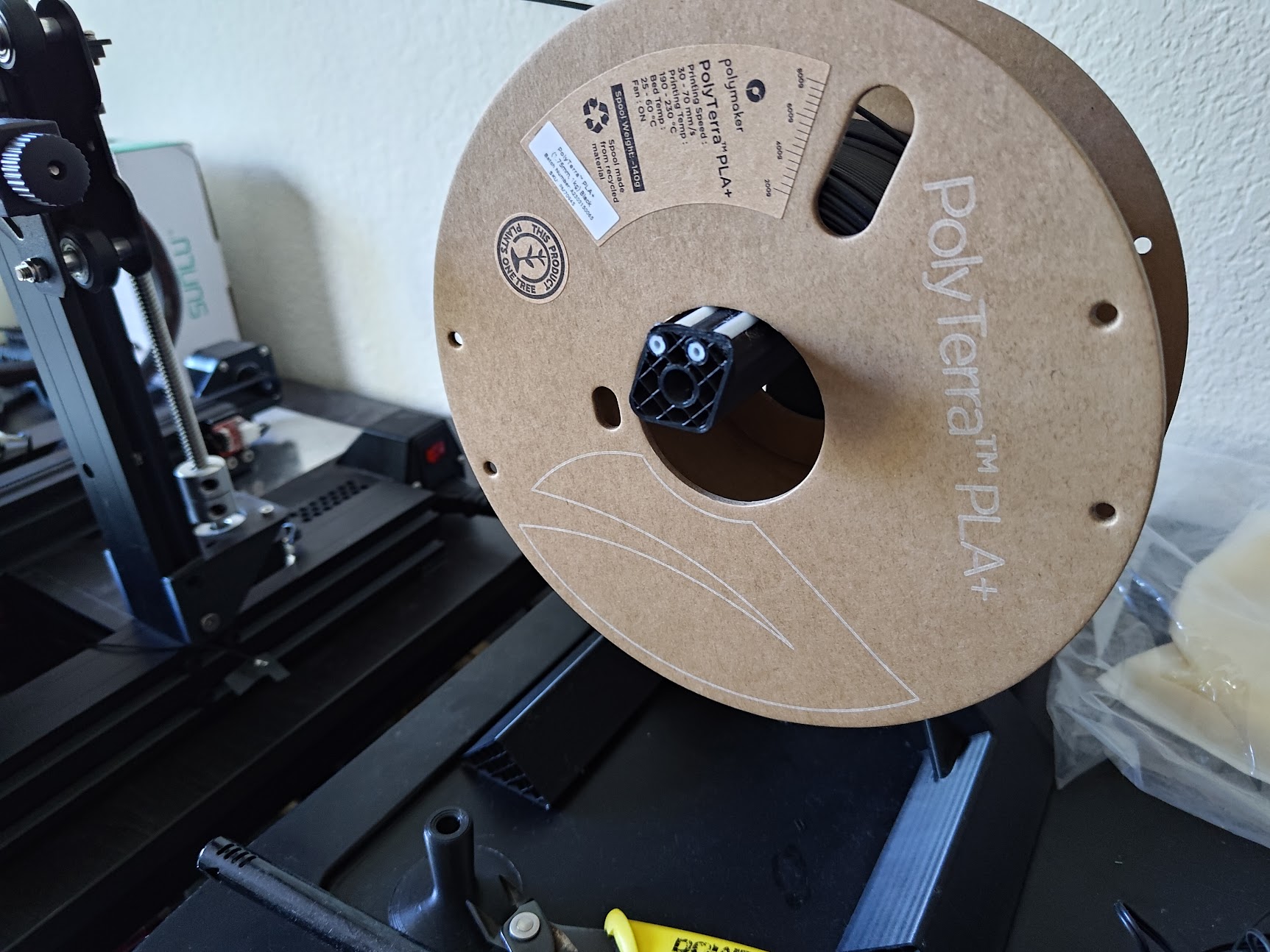 Spool holder with PTFE channels 3D model thumbnail