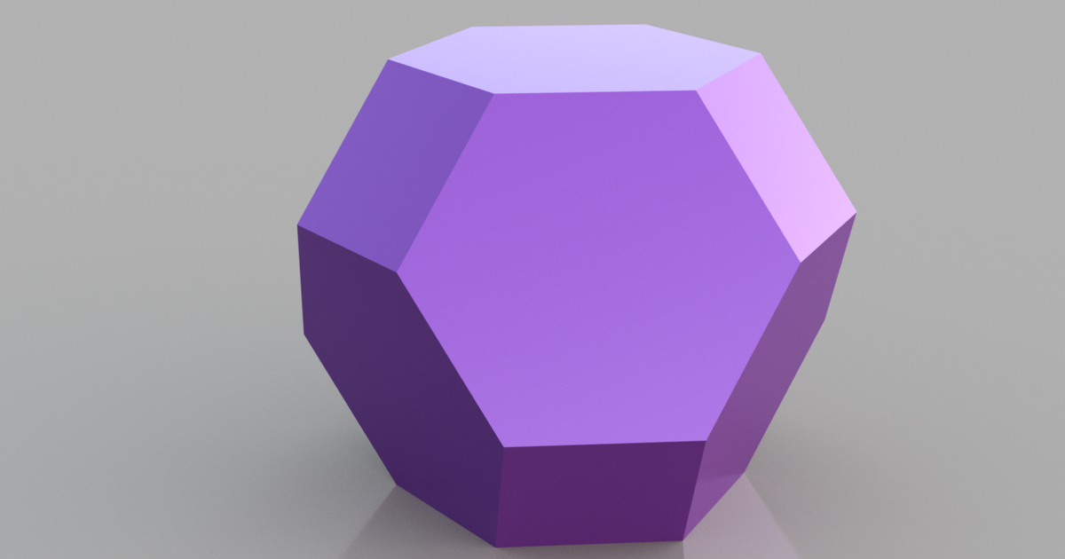 Truncated Octahedron From Left To Right: A Truncated Octahedron Of 586