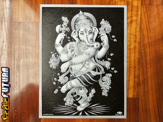 Ganesh Dancing the Tandava [Easy to Print Filament Painting]