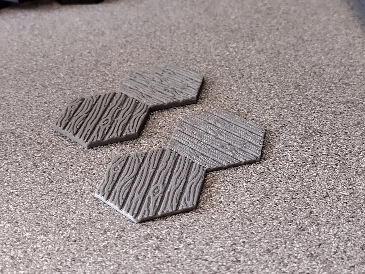 Wood Hex Tile for Gloomhaven/Frosthaven