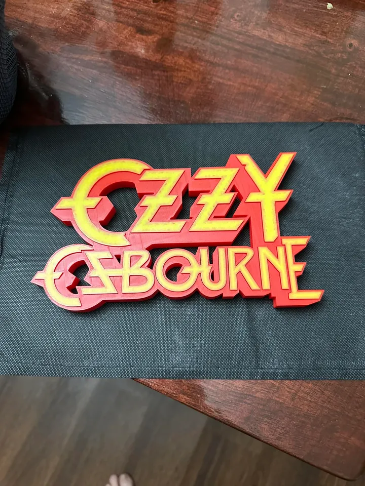 Ozzy Osbourne 80's Band Sign by rsnider2 | Download free STL model 