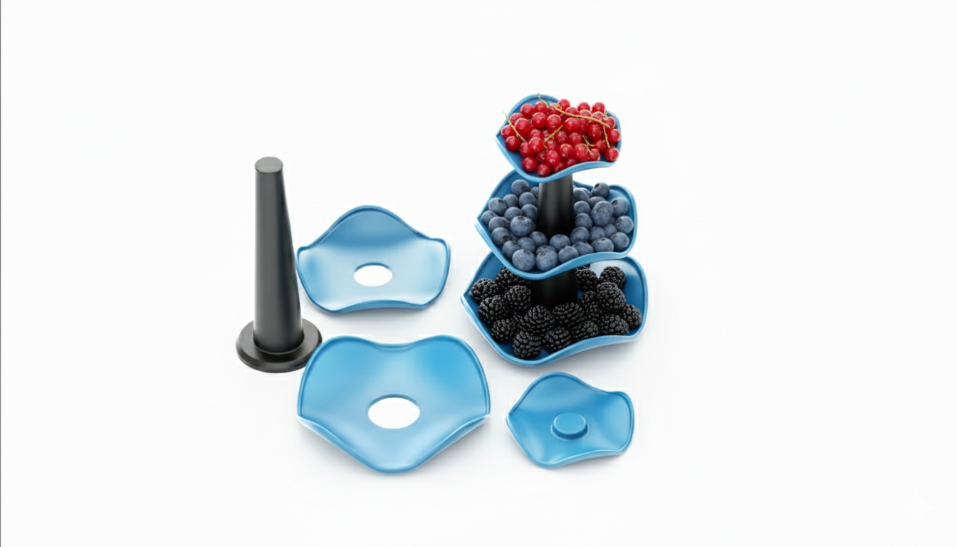 Bloom Stack Snack Tower: Modular Kids' Serving Plates
