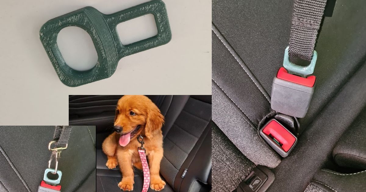 DriveDog (Pet Safety Seat Belt Clip) by Wilko_SLO Download free STL