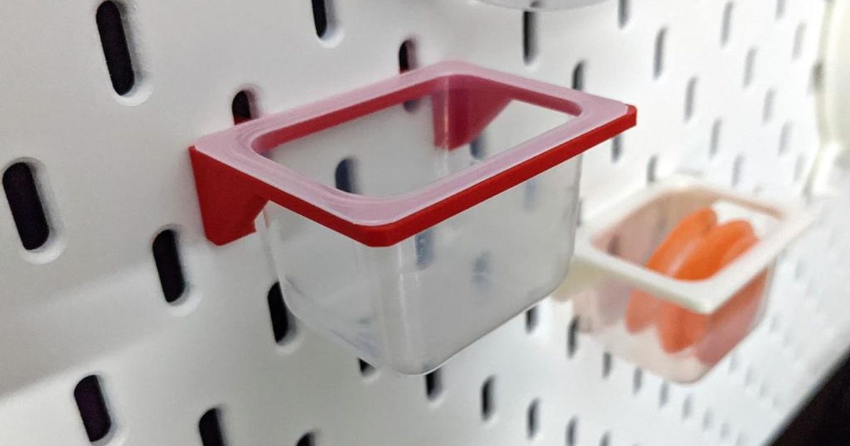 Pegboard retainer for quark cups von t0b1 Kostenloses STLModell