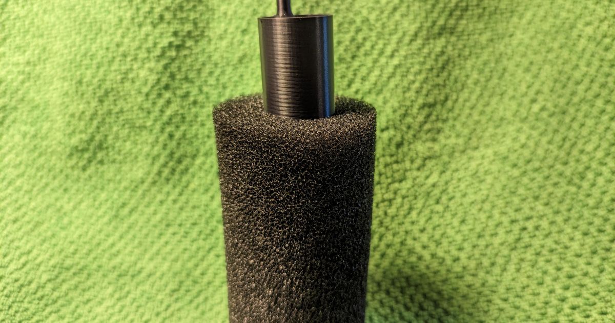 Sponge Filter integrated airstone by madgrant Download free STL