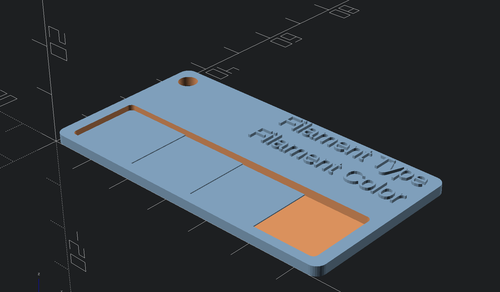 Customizable Filament Swatch