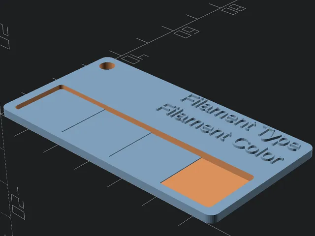 Customizable Filament Swatch