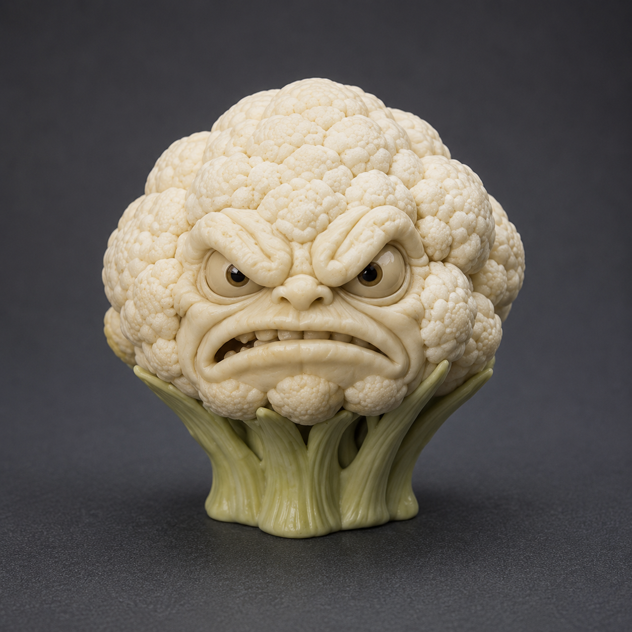 Wütender Blumenkohl-Charakter - Angry Cauliflower Character