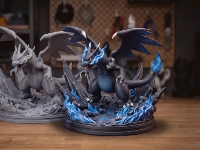 Mega Charizard X – Epic Pokémon Display Figure