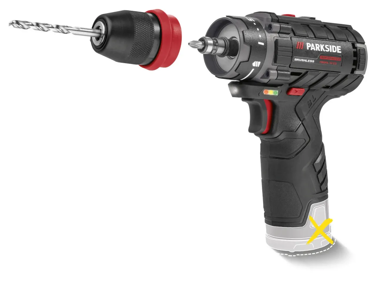 PARKSIDE PERFORMANCE cordless drill set »PBSPA 12 A1«, 12 V, with