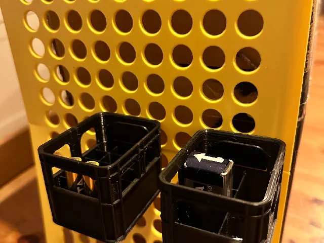 Beer crate battery holder for Cooler Master Qube 500 Case