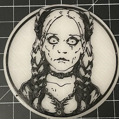 Zombie Girls Coasters -- Layer and Thickness Remix