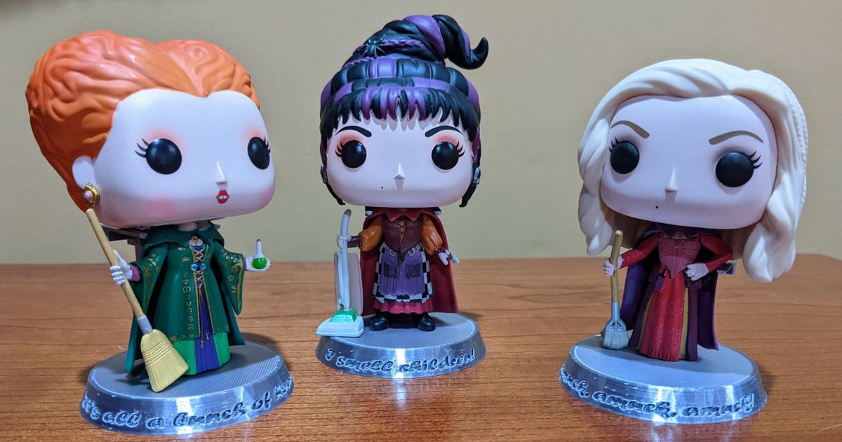 Stands for Sanderson Sisters Funko POP! Set No Supports by Mark Hall