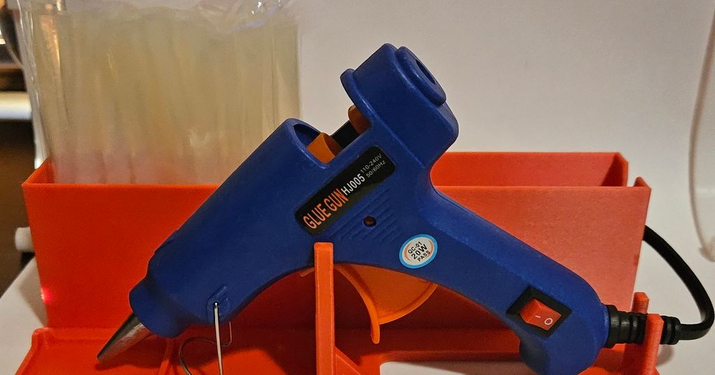 Hot glue gun holder by sricanesh, Download free STL model