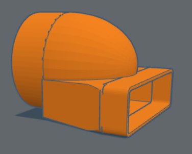Vent Circle to Square Adapter