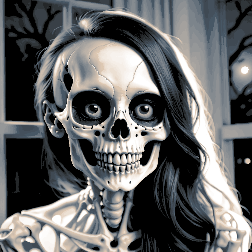 Skelly, the Skeleton Girl (Filament Painting) - HueForge