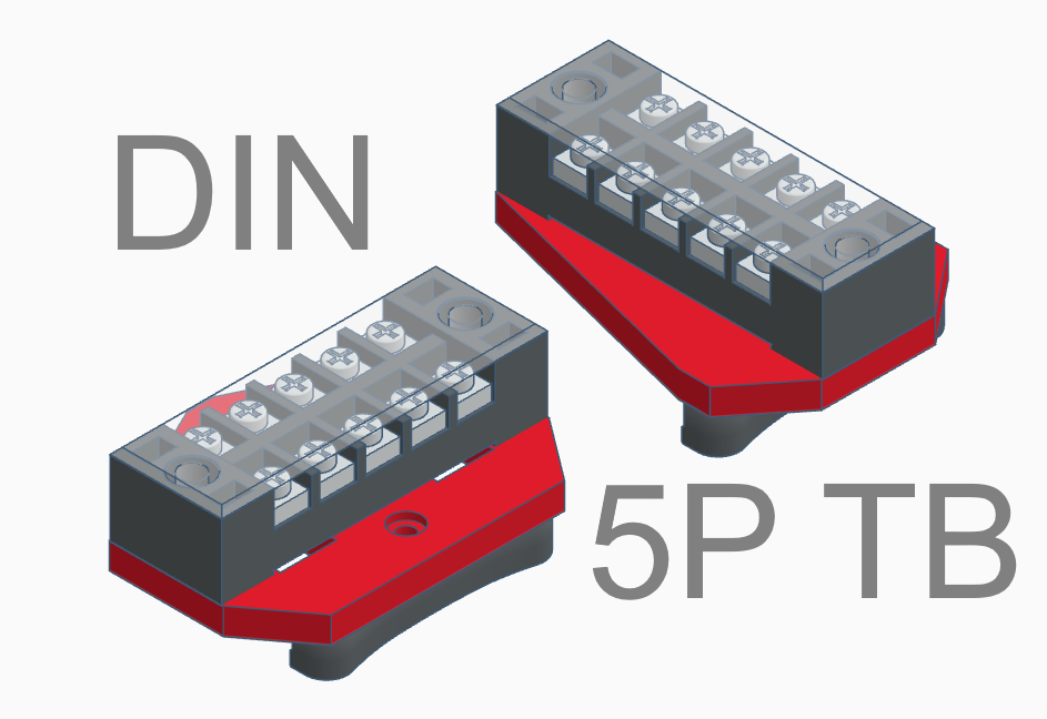 Ender 3 NG v1.2 5 Position Terminal Block DIN Mount