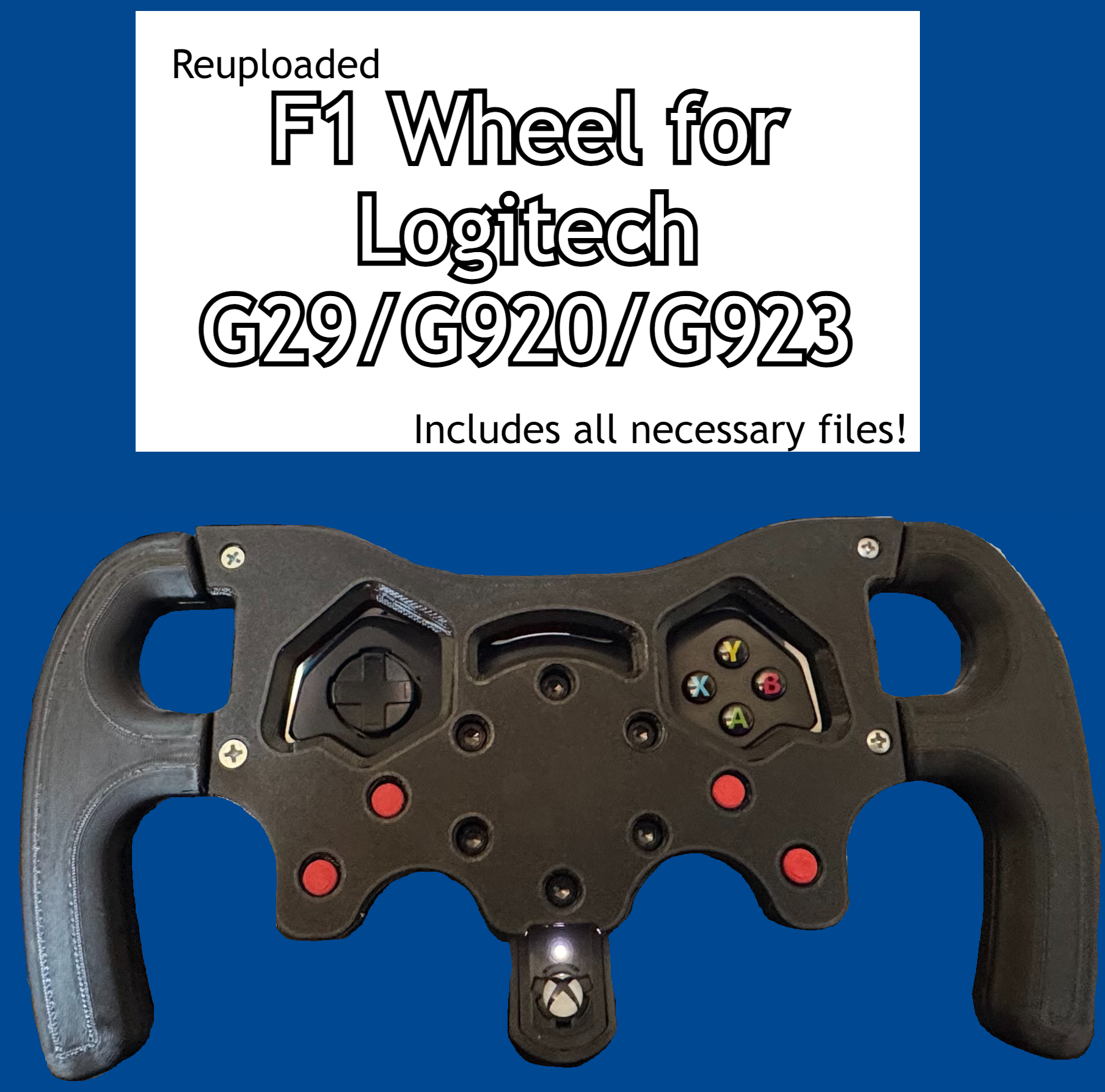 All Files! - Logitech F1 Wheel for G29/G920/G923 3D model thumbnail