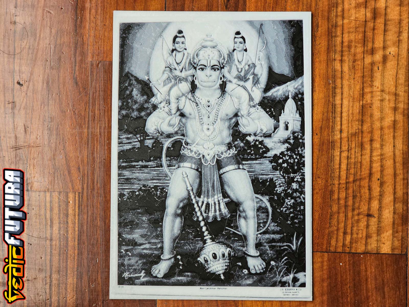 Hanuman Carrying Ram & Lakshman in Battle [Easy to Print Filament Painting]
