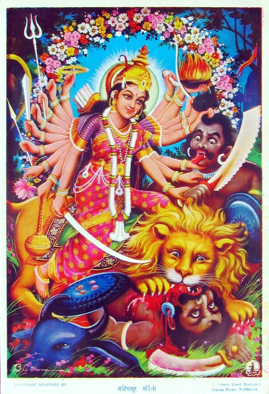 Mahishasura Mardini Painting by Lasya Upadhyaya | ArtZolo.com