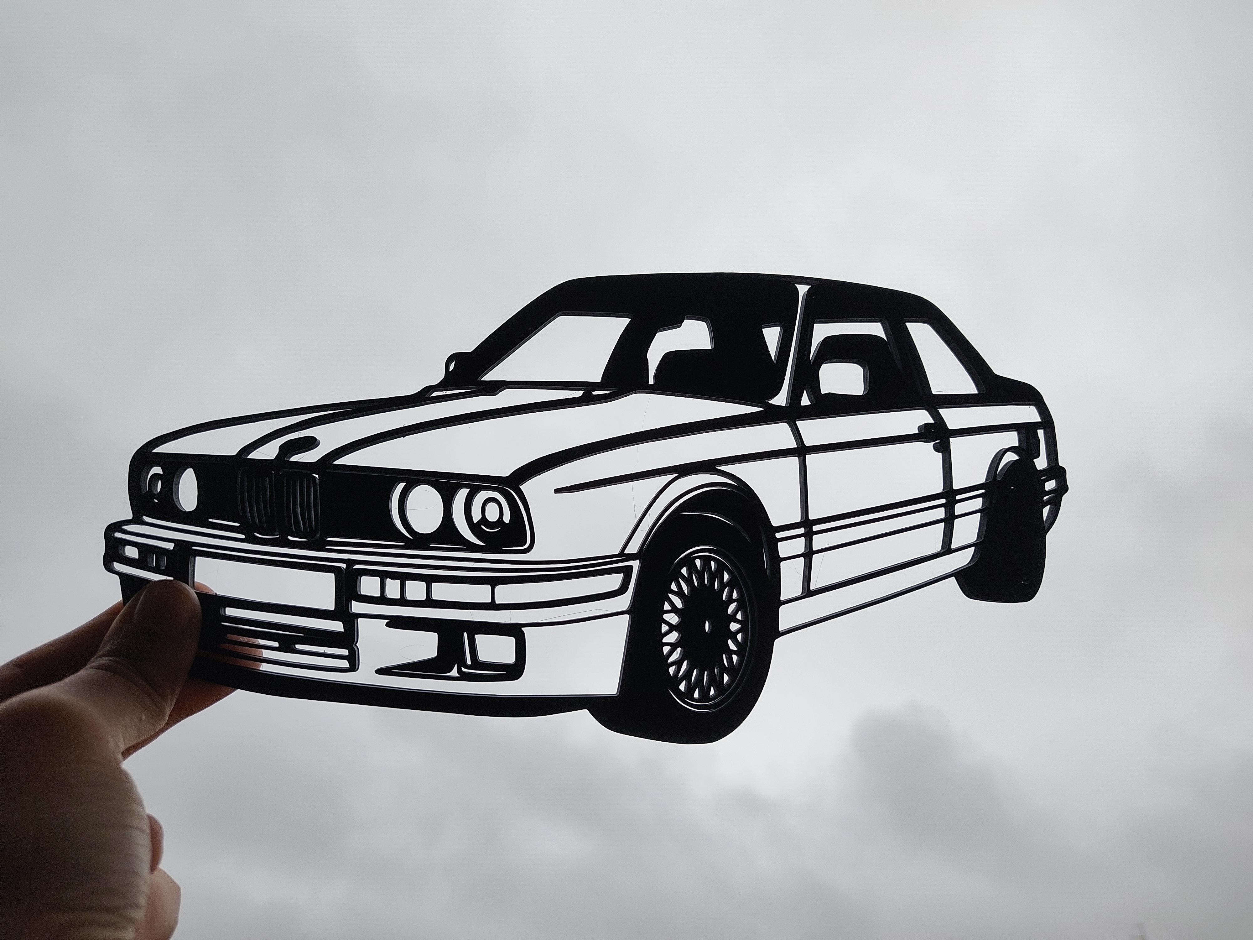 Miniatura 3 do modelo 3D BMW e30 2D wallart