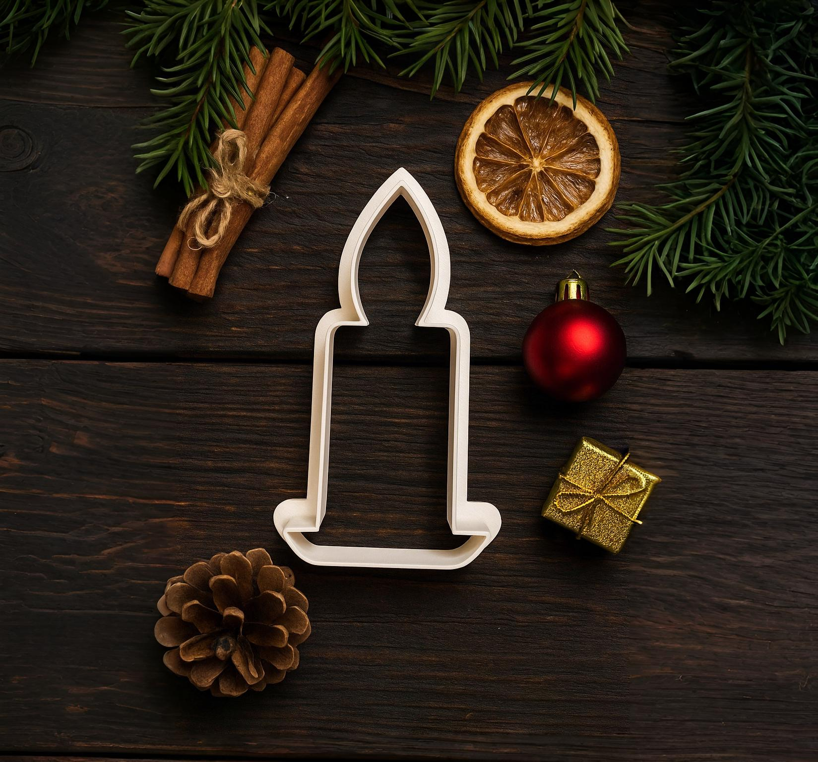 Christmas Candle Cookie Cutter
