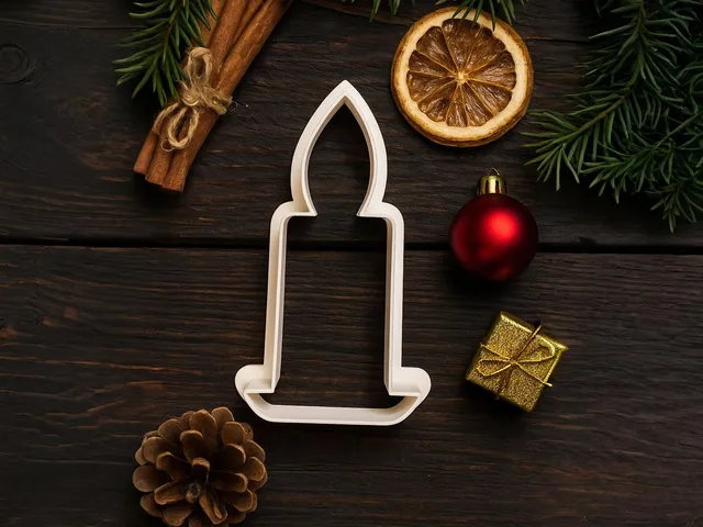 Christmas Candle Cookie Cutter