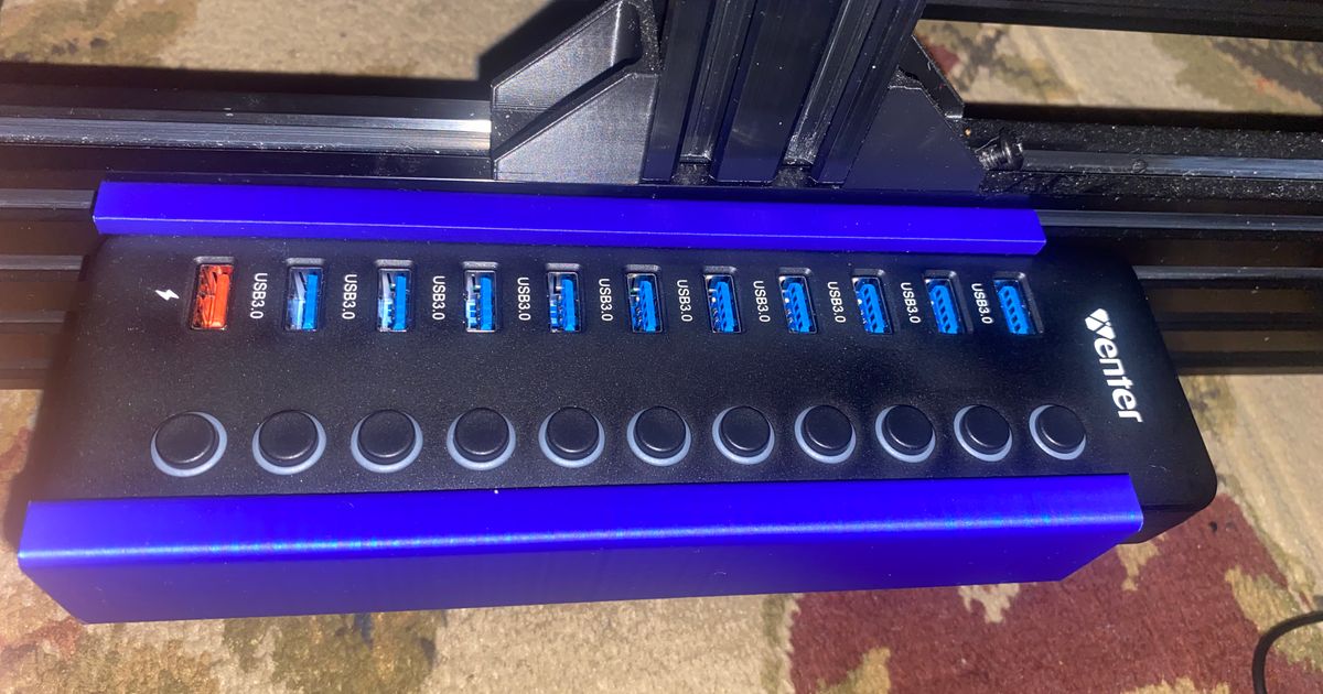 Wenter 11 port usb hub mount by zhult download free stl model