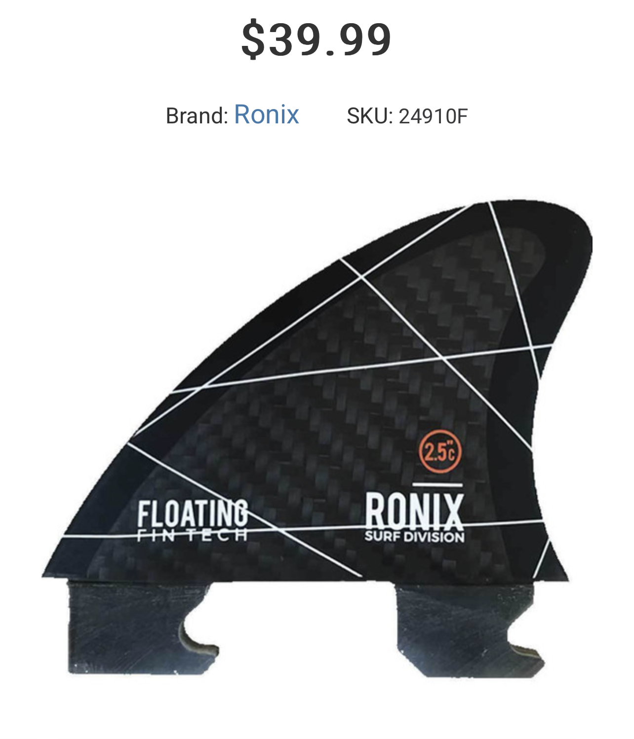 Ronix Surf Skim Board Fin 2018 and Newer by QuadView Download free