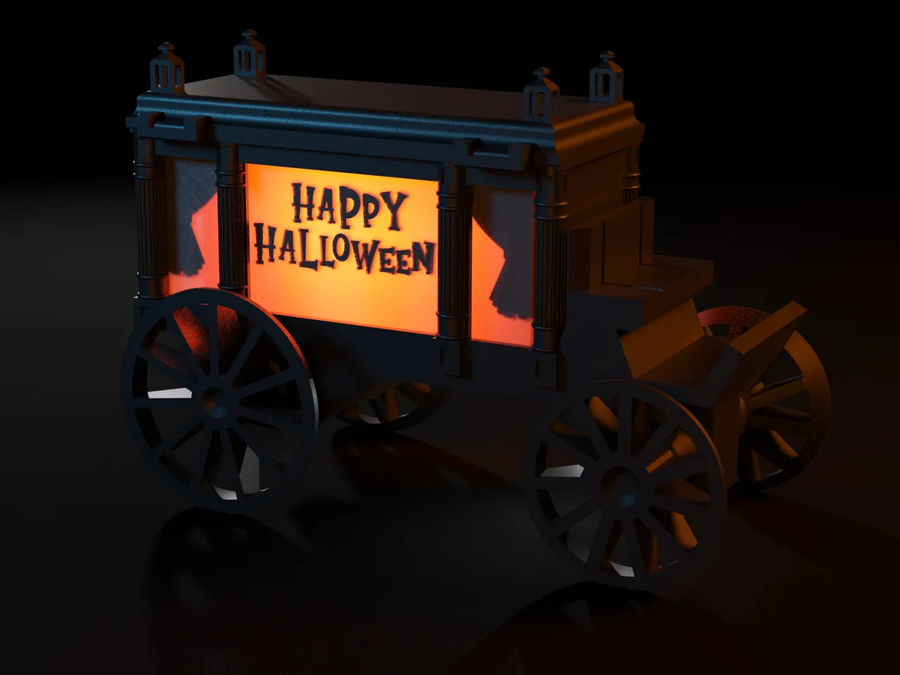 Haunted Hearse Spinner – Gruseliger Windspinner Für Halloween-Deko