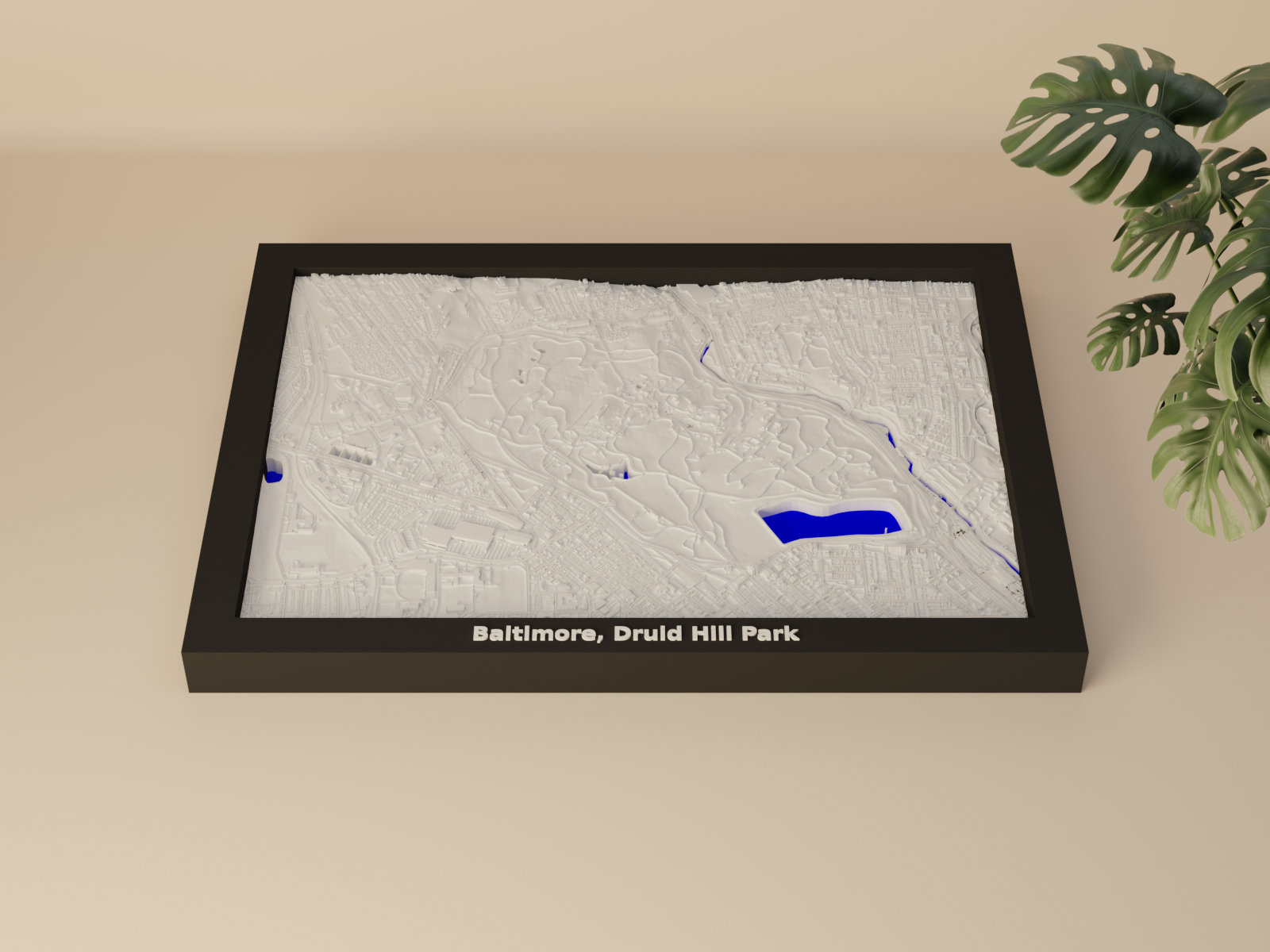 Baltimore, Druid Hill Park, United States - 3D Miniature