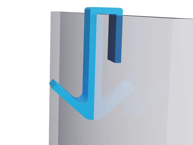 Hook for 6mm glass door (showers, etc.)