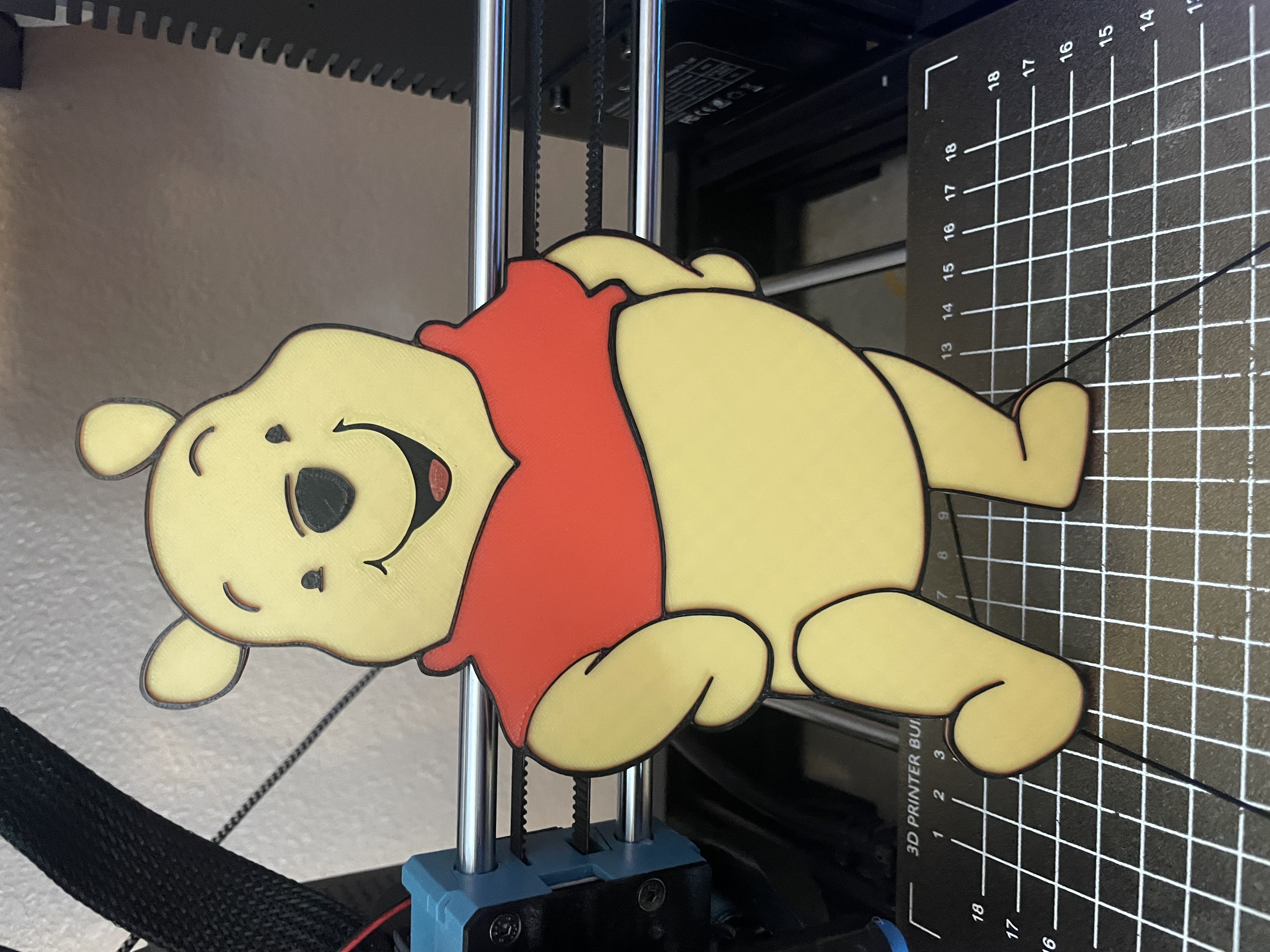 2D Winnie The Pooh - Multi Color Different Layer Heights