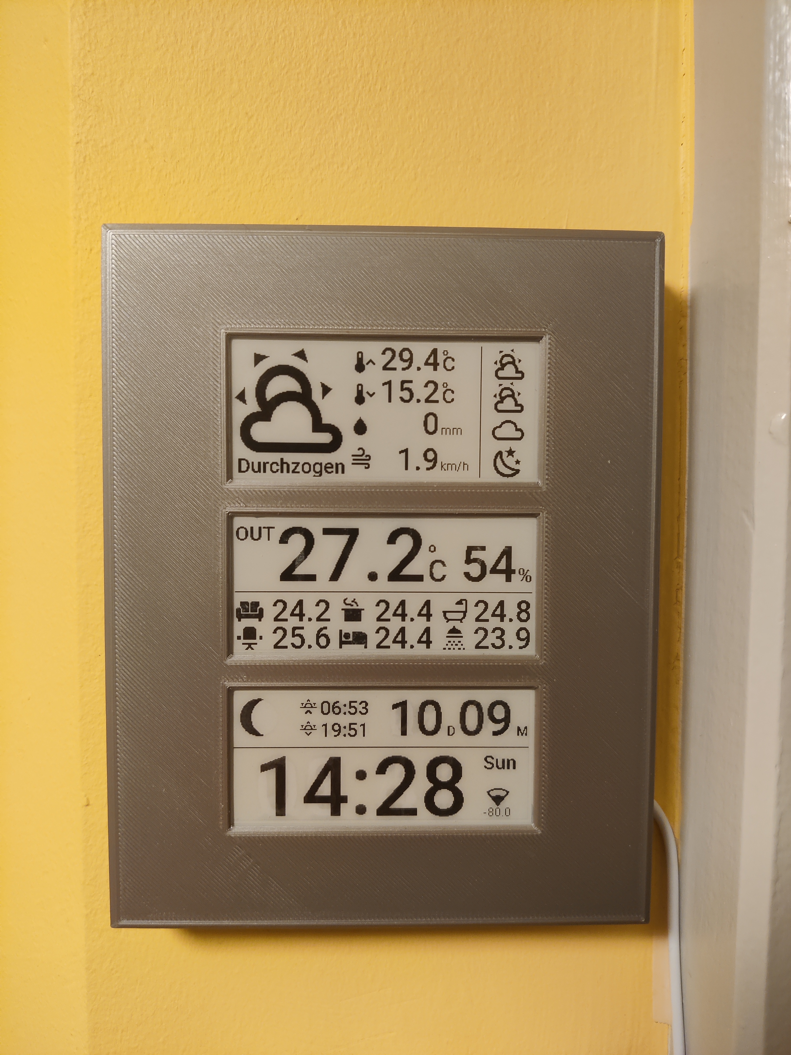 Weather Station weact E-Paper esphome ESP32