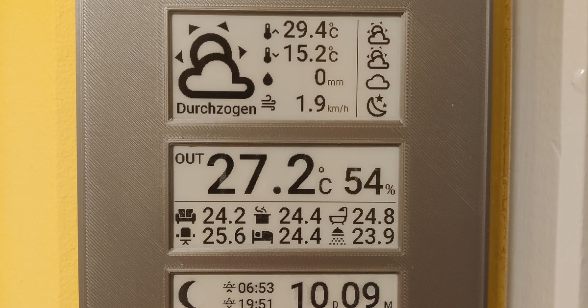 Weather Station weact EPaper esphome ESP32 by swiss01 Download free STL model