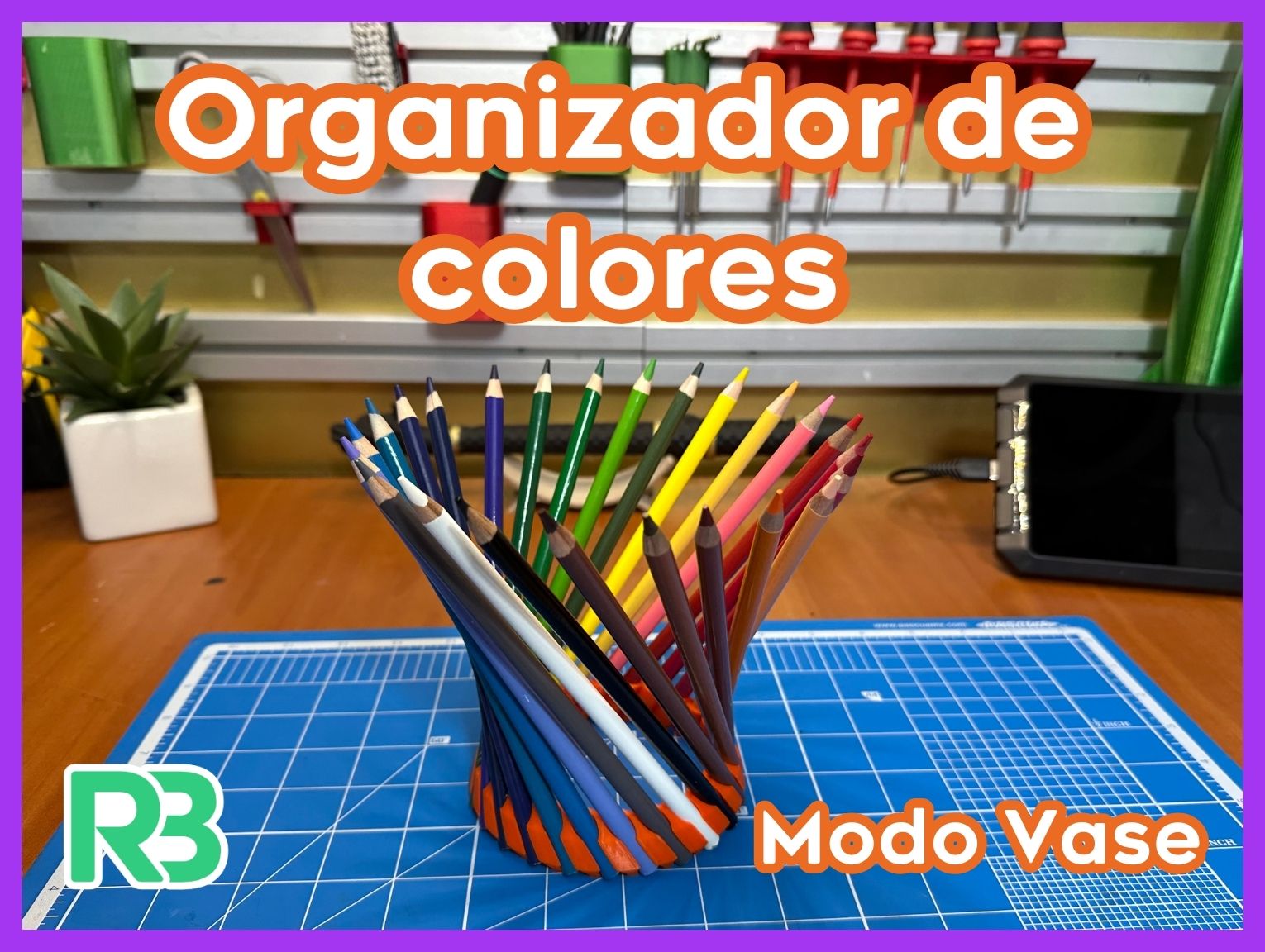 Organizador de colores imprimible en modo vase
