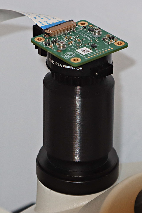 Miniatura 3 do modelo 3D Raspberry HQ Camera to AmScope adapter