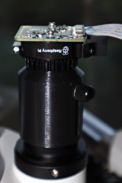 Miniatura 5 do modelo 3D Raspberry HQ Camera to AmScope adapter