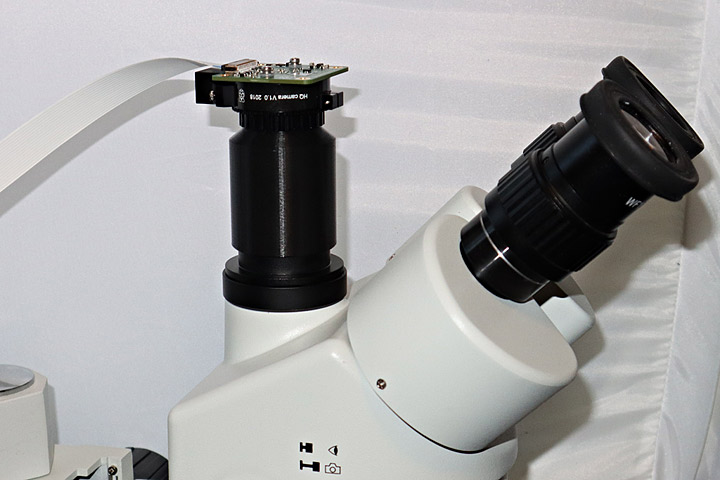 Miniatura 4 do modelo 3D Raspberry HQ Camera to AmScope adapter