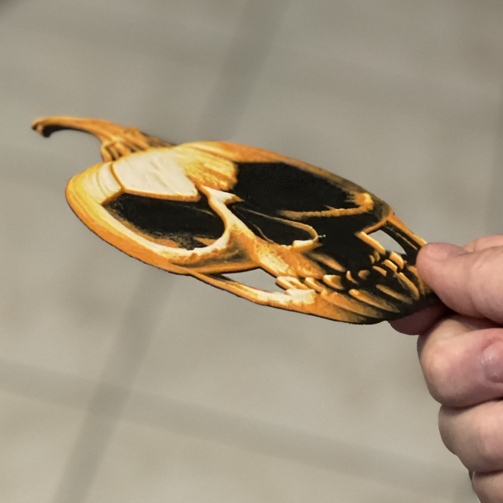 Pumpkin meets Skull (HueForge)