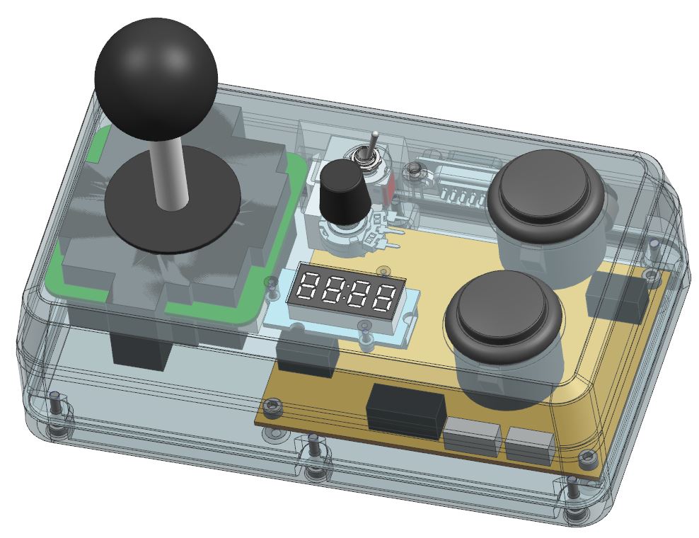 Joystick Gamepad Retro Arcade for PC (USB-C) and C64 / C128 / Amiga Projekt Joyweiler