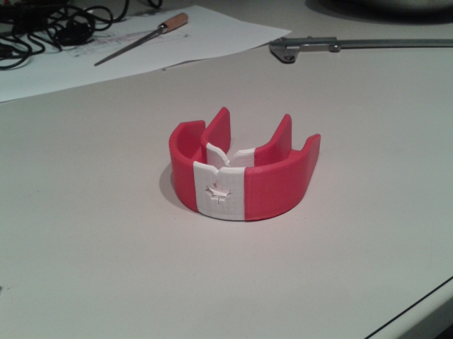 Maple leaf ice hockey mouth guard