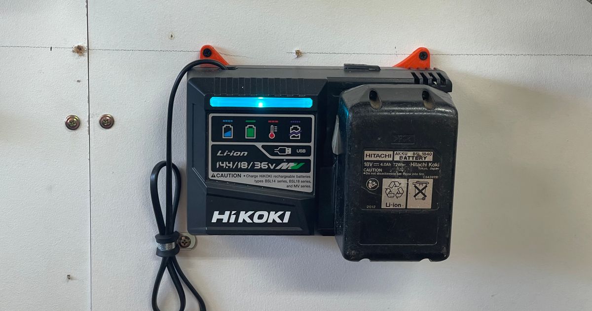 Hitachi / Hikoki Battery Changer Wall Mount by Joshua2100 Download