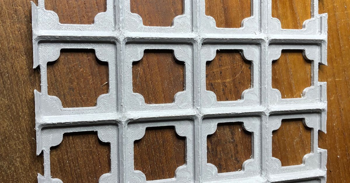 Gridfinity 4x4 base plate with notches by macsddau | Download free STL ...